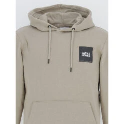 Sweat à Capuche Lock Beige Homme - Jack & Jones -TEDDY Vetements Magasin sweat a capuche lock beige homme jack jones 2