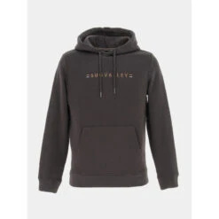 SUN VALLEY Sweat à Capuche Logo Brodé Marron Homme - Sunvalley