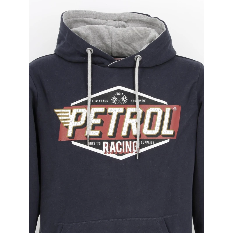 Sweat à Capuche Print Bleu Marine Homme - Petrol Industries 5 Sweat à Capuche Print Bleu Marine Homme - Petrol Industries – Image 3