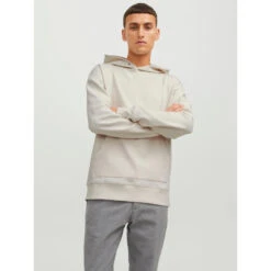 Sweat à Capuche Sanchez Uni Crème Homme - Jack & Jones