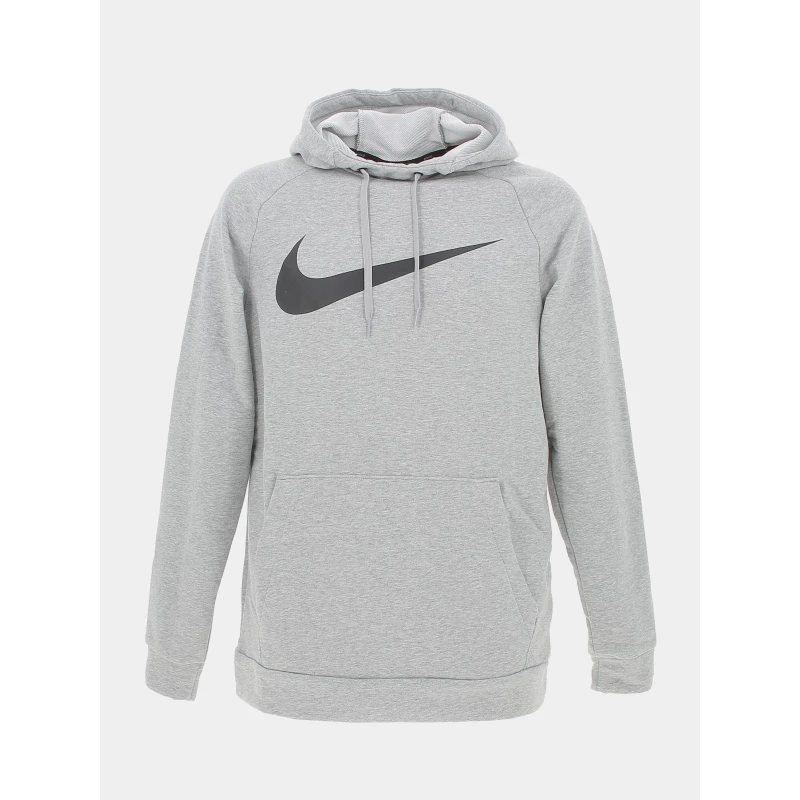 Sweat à Capuche Swoosh Gris Chiné Homme - Nike 3 Sweat à Capuche Swoosh Gris Chiné Homme - Nike