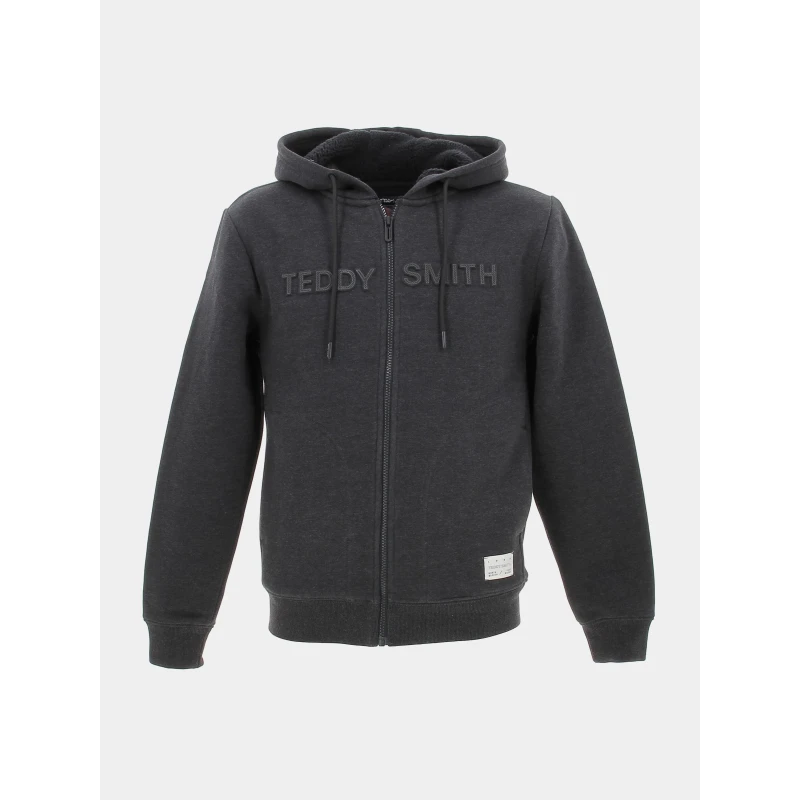Sweat à Capuché Zippé Nail Hoody Noir Homme - Teddy Smith 2 Sweat à Capuché Zippé Nail Hoody Noir Homme - Teddy Smith