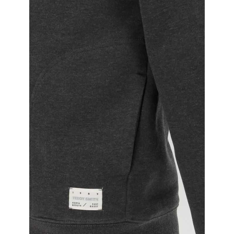 Sweat à Capuché Zippé Nail Hoody Noir Homme - Teddy Smith 5 Sweat à Capuché Zippé Nail Hoody Noir Homme - Teddy Smith – Image 4