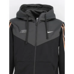 Sweat à Capuche Zippé Repeat Noir Homme - Nike -TEDDY Vetements Magasin sweat a capuche zippe repeat noir homme nike 2