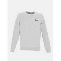 Sweat Essential Crew N4 Gris Chiné Homme - Le Coq Sportif