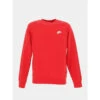 Sweat Sportswear Club Crew Rouge Homme - Nike -TEDDY Vetements Magasin sweat sportswear club crew rouge homme nike