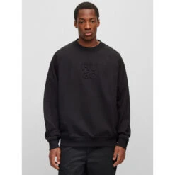 Sweat Uni Logo Embossé Dumbkin Noir Homme - Hugo