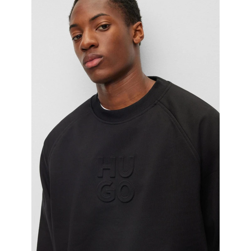 Sweat Uni Logo Embossé Dumbkin Noir Homme - Hugo 6 Sweat Uni Logo Embossé Dumbkin Noir Homme - Hugo – Image 4
