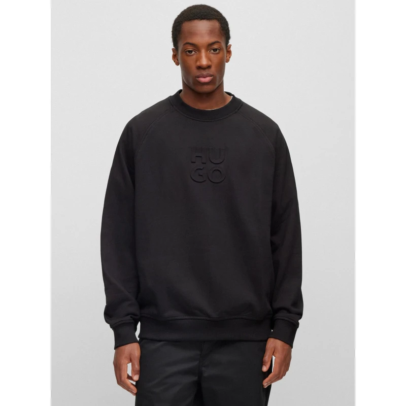 Sweat Uni Logo Embossé Dumbkin Noir Homme - Hugo 3 Sweat Uni Logo Embossé Dumbkin Noir Homme - Hugo