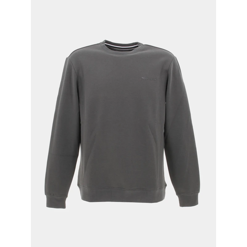 Sweat Uni Nark Gris Anthracite Homme - Teddy Smith 3 Sweat Uni Nark Gris Anthracite Homme - Teddy Smith
