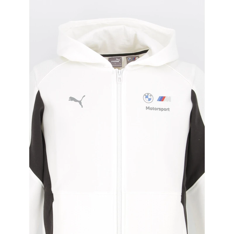 Sweat Zippé à Capuche Bmw Motorsport Blanc Homme - Puma 5 Sweat Zippé à Capuche Bmw Motorsport Blanc Homme - Puma – Image 3