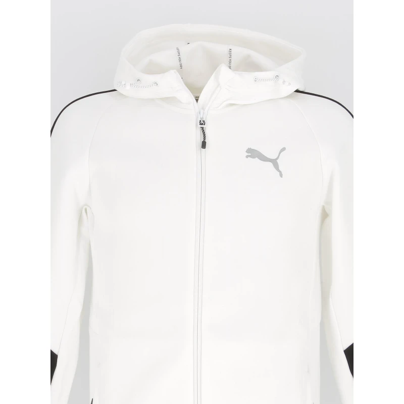 Sweat Zippé à Capuche Evostripe Blanc Homme - Puma 5 Sweat Zippé à Capuche Evostripe Blanc Homme - Puma – Image 3
