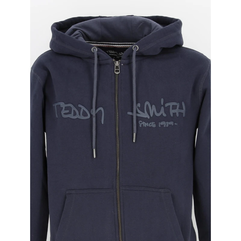 Sweat Zippé à Capuche Giclass Bleu Marine Homme - Teddy Smith 4 Sweat Zippé à Capuche Giclass Bleu Marine Homme - Teddy Smith – Image 2