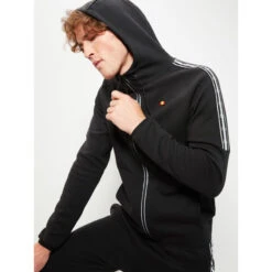 Sweat Zippé à Capuche Paviso Réfléchissant Noir Homme - Ellesse -TEDDY Vetements Magasin sweat zippe a capuche paviso reflechissant noir homme ellesse 2