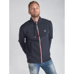 Sweat Zippé Galaxy Bleu Marine Homme - Le Temps Des Cerises