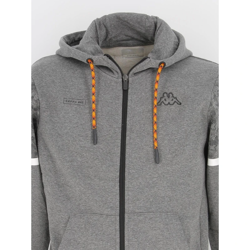 Sweat Zippé Genzo Graphik Gris Homme - Kappa 5 Sweat Zippé Genzo Graphik Gris Homme - Kappa – Image 3