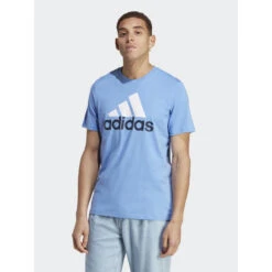 T-shirt Big Logo Bleu Homme - Adidas