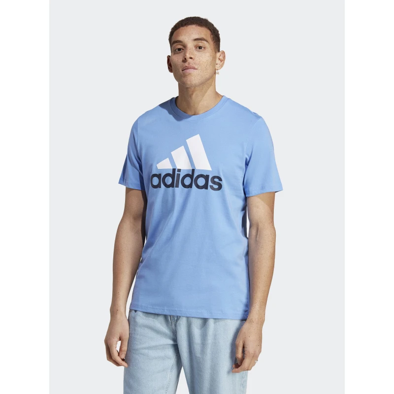 T-shirt Big Logo Bleu Homme - Adidas 3 T-shirt Big Logo Bleu Homme - Adidas