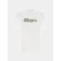 T-shirt Box Striped Logo Blanc Homme - Calvin Klein