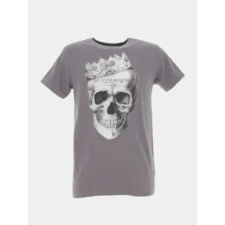 T-shirt Crown Squelette Gris Homme - Deeluxe