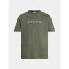 T-shirt Double Flock Logo Kaki Homme - Calvin Klein -TEDDY Vetements Magasin t shirt double flock logo kaki homme calvin klein