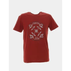 T-shirt Graphique Imprimé Rouge Homme - Oxbow