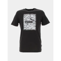 T-shirt Logo Camouflage Noir Homme - Puma
