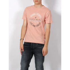 T-shirt Logo Pigment Rose Homme - Kaporal