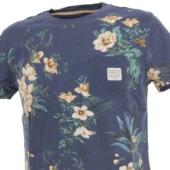 T-shirt Madone Fleurs Bleu Marine Homme - Deeluxe -TEDDY Vetements Magasin t shirt madone fleurs bleu marine homme deeluxe 2