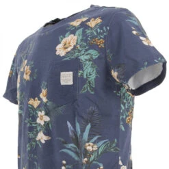 T-shirt Madone Fleurs Bleu Marine Homme - Deeluxe -TEDDY Vetements Magasin t shirt madone fleurs bleu marine homme deeluxe 3