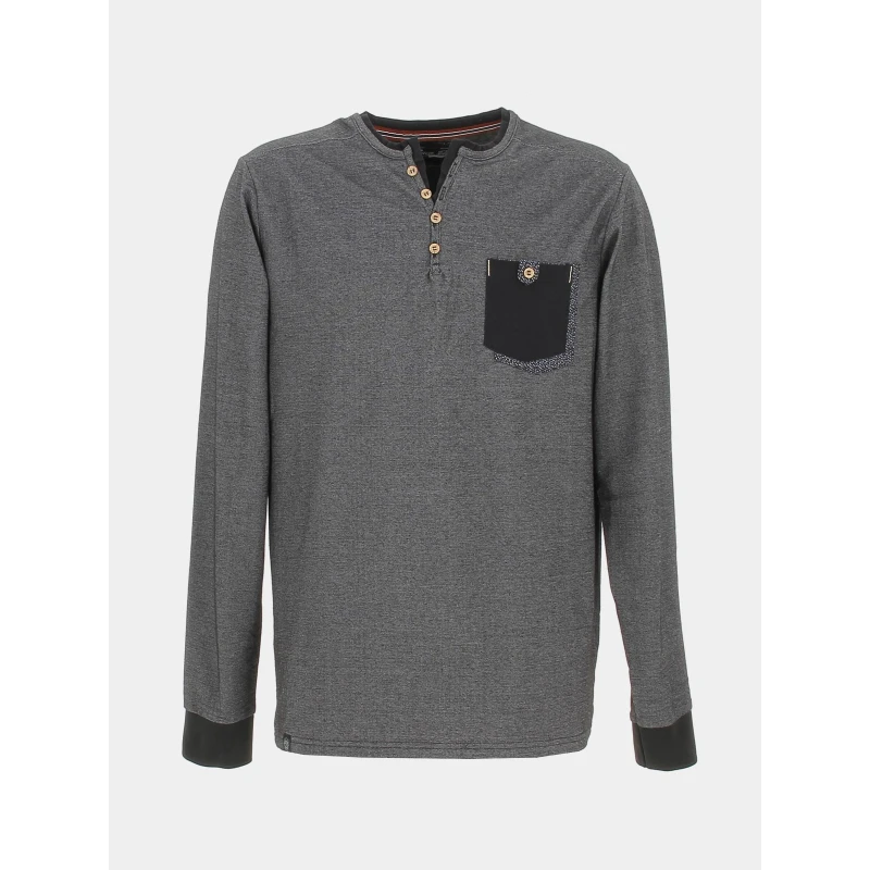 T-shirt Manches Longues à Boutons Gris Homme - RMS 26 3 T-shirt Manches Longues à Boutons Gris Homme - RMS 26