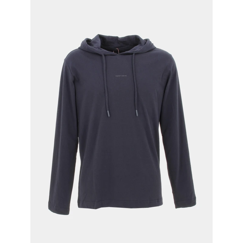 T-shirt Manches Longues Capuche Rio Marine Homme - Teddy Smith 3 T-shirt Manches Longues Capuche Rio Marine Homme - Teddy Smith