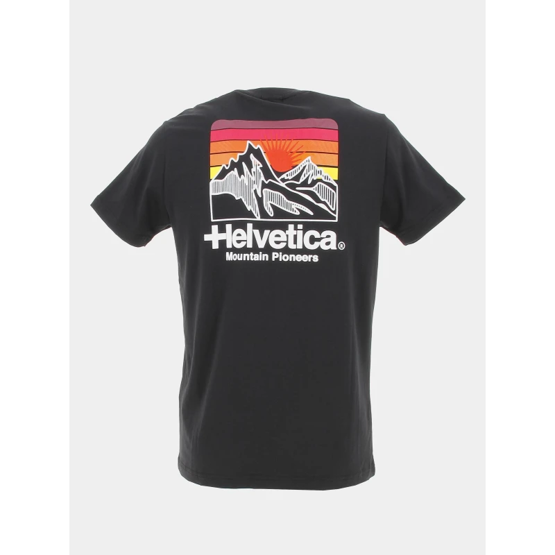 T-shirt Monaco Back Print Noir Homme - Helvetica 4 T-shirt Monaco Back Print Noir Homme - Helvetica – Image 2