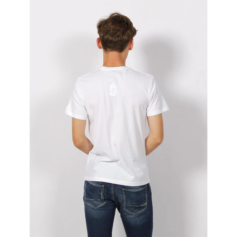 T-shirt Serigraphie Logo Damier Blanc Homme - Schott NYC 4 T-shirt Serigraphie Logo Damier Blanc Homme - Schott NYC – Image 2
