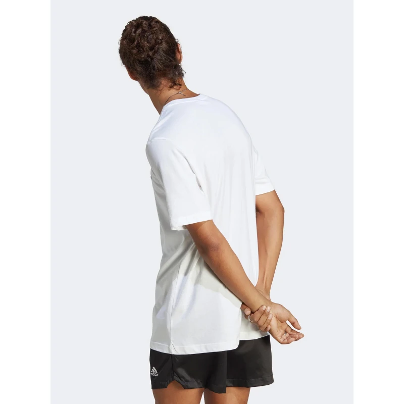 T-shirt Uni Classique Petit Logo Brodé Blanc Homme - Adidas 4 T-shirt Uni Classique Petit Logo Brodé Blanc Homme - Adidas – Image 2