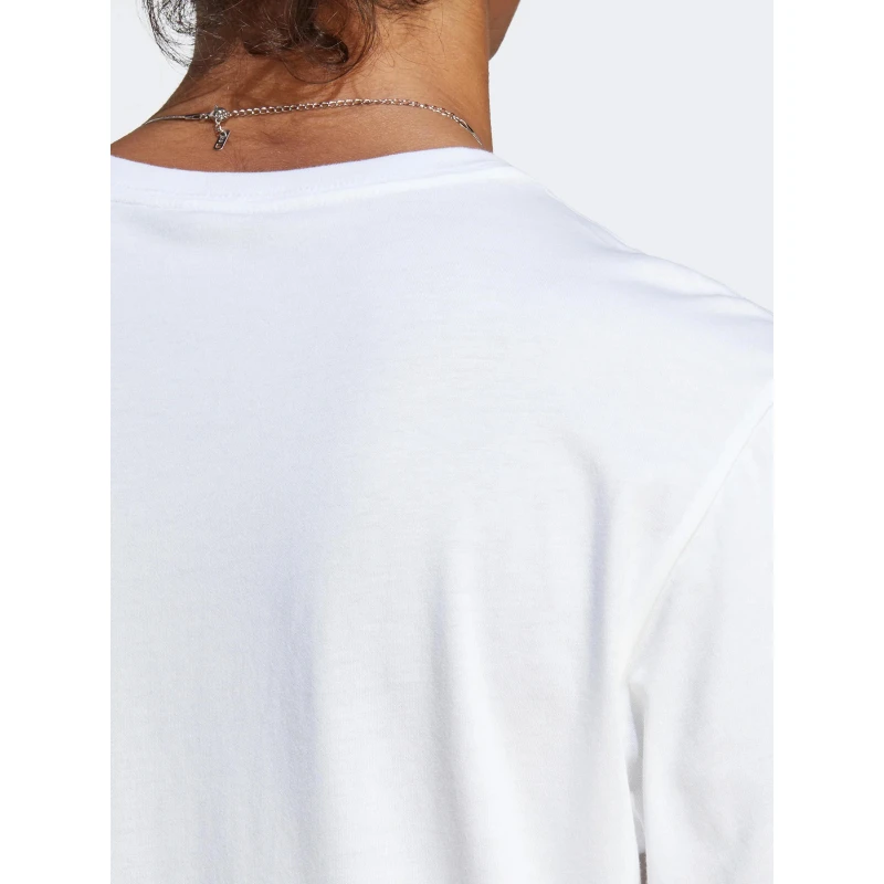 T-shirt Uni Classique Petit Logo Brodé Blanc Homme - Adidas 6 T-shirt Uni Classique Petit Logo Brodé Blanc Homme - Adidas – Image 4