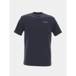 T-shirt Uni Logo Bleu Marine Homme - Armani Exchange