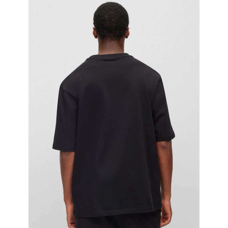 T-shirt Uni Logo Embossé Dleek Noir Homme - Hugo 4 T-shirt Uni Logo Embossé Dleek Noir Homme - Hugo – Image 2