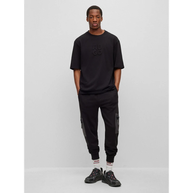 T-shirt Uni Logo Embossé Dleek Noir Homme - Hugo 5 T-shirt Uni Logo Embossé Dleek Noir Homme - Hugo – Image 3