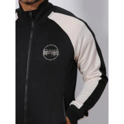 Veste Sweat à Empiècement Noir Homme - Project X Paris -TEDDY Vetements Magasin veste sweat a empiecement noir homme project x paris 3